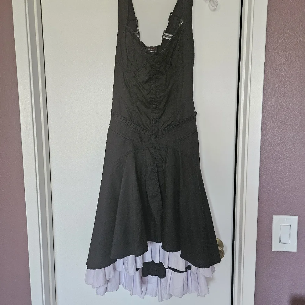Heavy Red Black and White Gothic Tea Dress - Picture 2 of 7